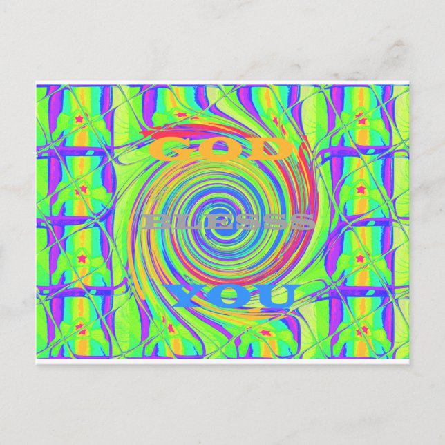 Cartão Postal Bebês Crianças Deus abençoe Você... (Frente)