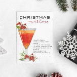 Cartão Postal Bebida de recebimento de coquetel Martini Natal<br><div class="desc">Este design pode ser personalizado na área fornecida pela alteração da foto e/ou do texto. Ou pode ser personalizado clicando em Personalizar este Modelo e, em seguida, escolhendo o clique para personalizar mais a opção e excluir ou alterar a cor do plano de fundo, adicionar texto, alterar a cor ou...</div>