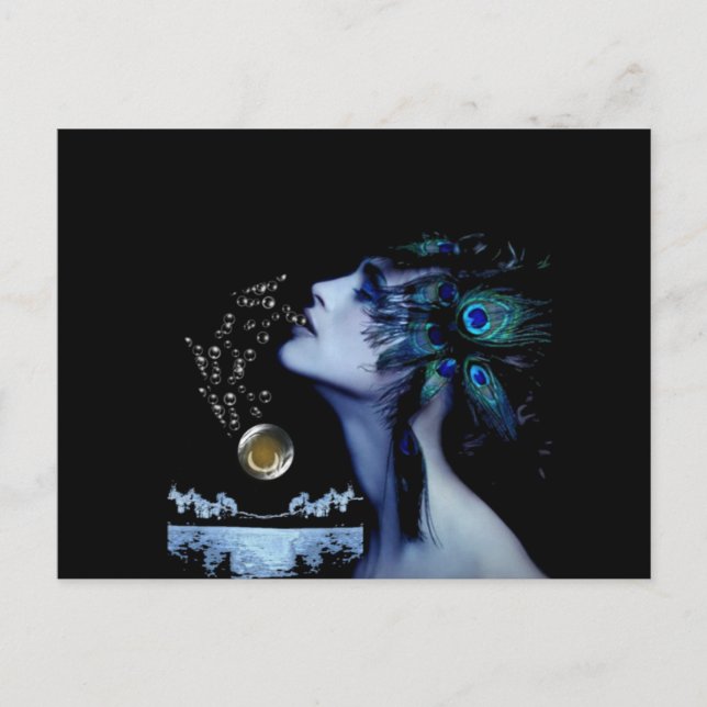 Cartão Postal bebida na lua (Frente)