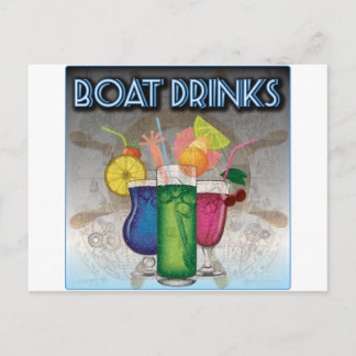 Cartão Postal Bebidas de Barco