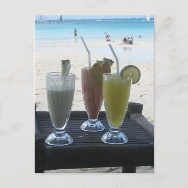 Cartão Postal Bebidas tropicais (Frente)