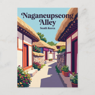 Cartão Postal Beco Naganeupseong Coreia do Sul