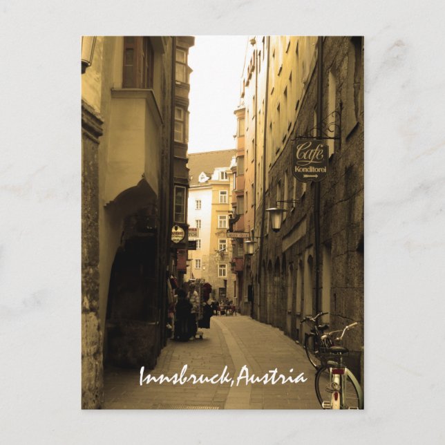 Cartão Postal Beco típico europeu (Frente)