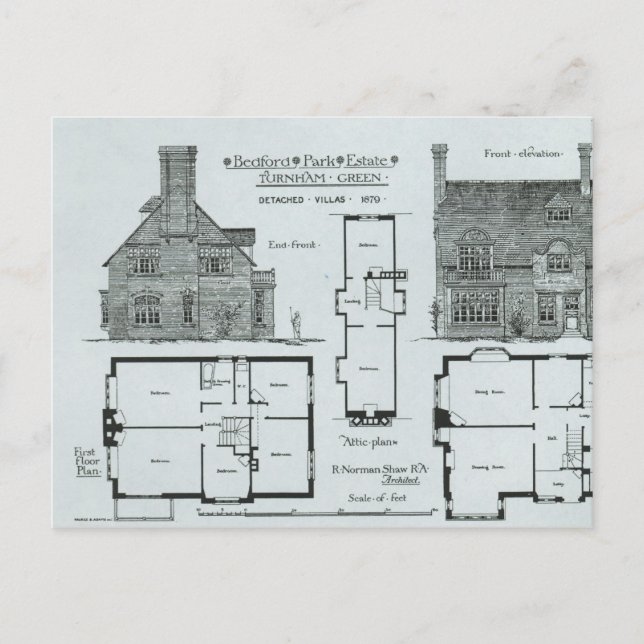 Cartão Postal Bedford Park Estate (Frente)