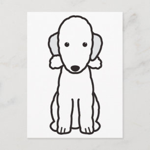 Cartão Postal Bedlington Terrier Dog Cartoon