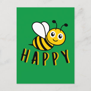 Cartão Postal Bee Happy