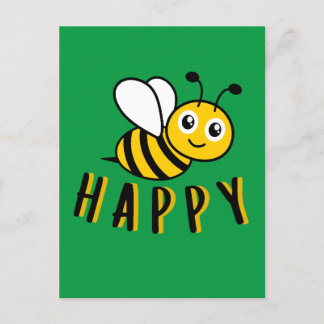 Cartão Postal Bee Happy