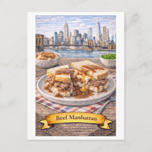 Cartão Postal Beef Manhattan (Série de Comida Americana)