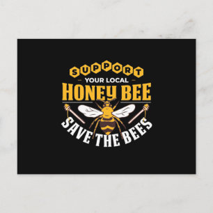 Cartão Postal Beekeeper Gift Honey Bee Save The Bees