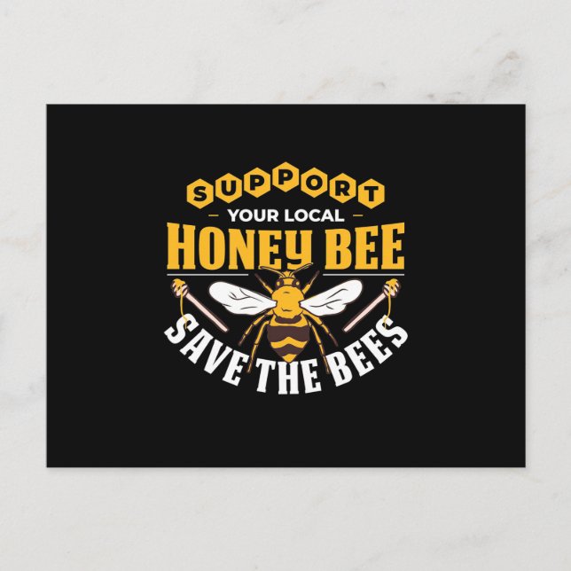 Cartão Postal Beekeeper Gift | Honey Bee Save The Bees (Frente)