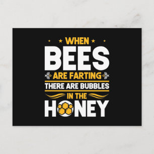 Cartão Postal Beekeeper Gift   When Bees Are Farting