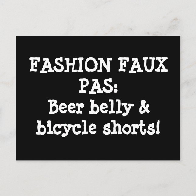 Cartão Postal Beer Belly (Frente)