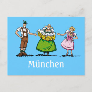 Cartão postal BEER FESTIVAL München Beer Garçonete