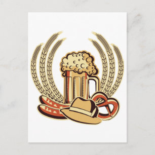 Cartão Postal Beer Oktoberfest Graphic