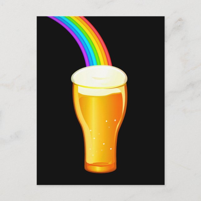Cartão Postal Beer Rainbow (Frente)