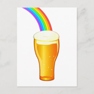 Cartão Postal Beer Rainbow