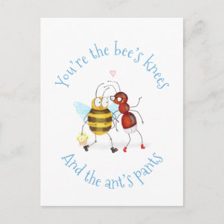 Cartão Postal Bee's knees and ant's pants postcard