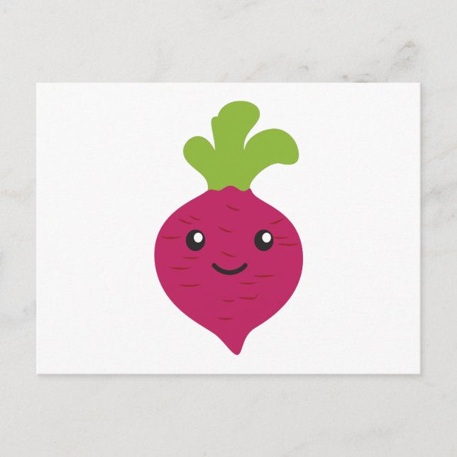 Cartão Postal Beet Kawaii Cute (Frente)