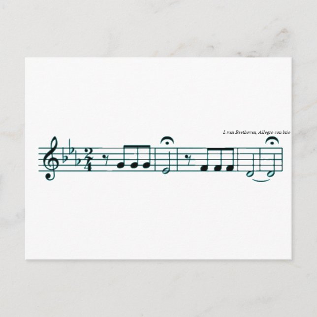 Cartão Postal Beethoven Symphony No. 5 (Frente)