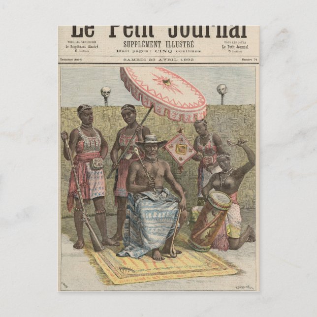Cartão Postal Behanzin King of Dahomey (Frente)