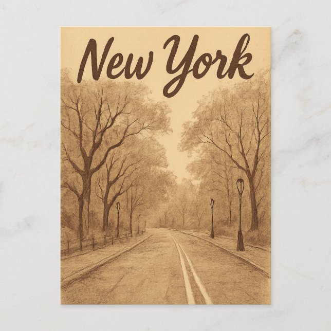 Cartão Postal Beige New York (Frente)