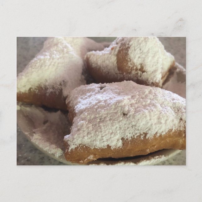Cartão Postal Beignets (Nova Orleans, LA) (Frente)