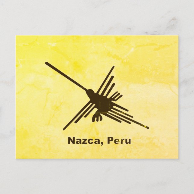 Cartão Postal Beija-flor Angustiado Nazca, Peru (Frente)