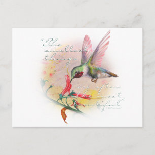 Cartão Postal Beija-flor - As coisas pequenas são as mais bonita