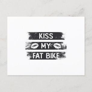 Cartão Postal Beija Minha Bicicleta Gorda Bicicletando Biker MTB