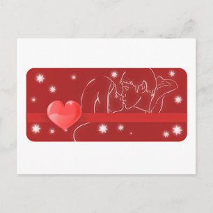 Cartão Postal Beijar Casal/ Amor
