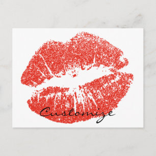 Cartão Postal Beijar lábios Vermelhos Thunder_Cove
