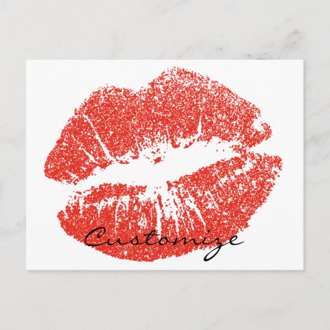 Cartão Postal Beijar lábios Vermelhos Thunder_Cove (Frente)