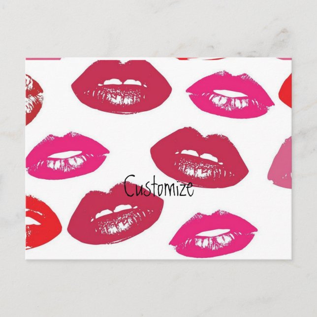 Cartão Postal Beijar lábios Vermelhos Thunder_Cove (Frente)