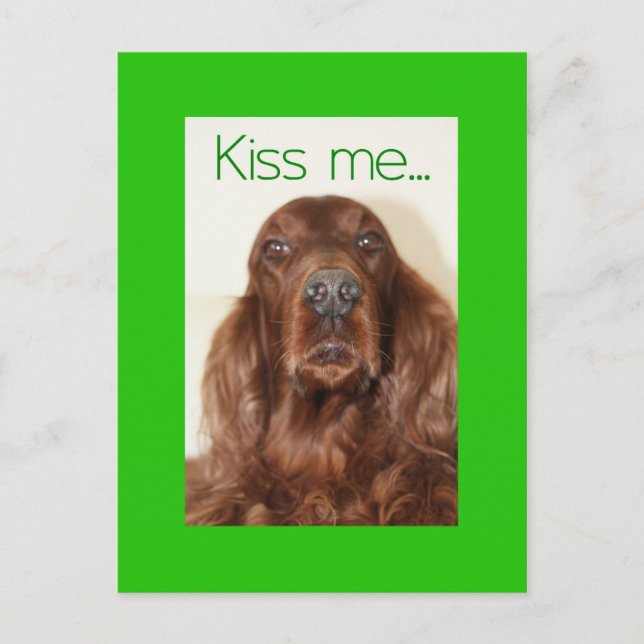 Cartão Postal Beije-me....sou Irlandês (Frente)
