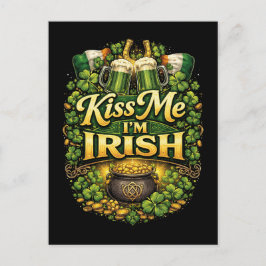 Cartão Postal Beije Me, Sou Irlandês