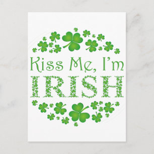 Cartão Postal Beije-me, sou irlandês