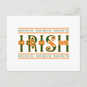Cartão Postal Beije-me, sou irlandês