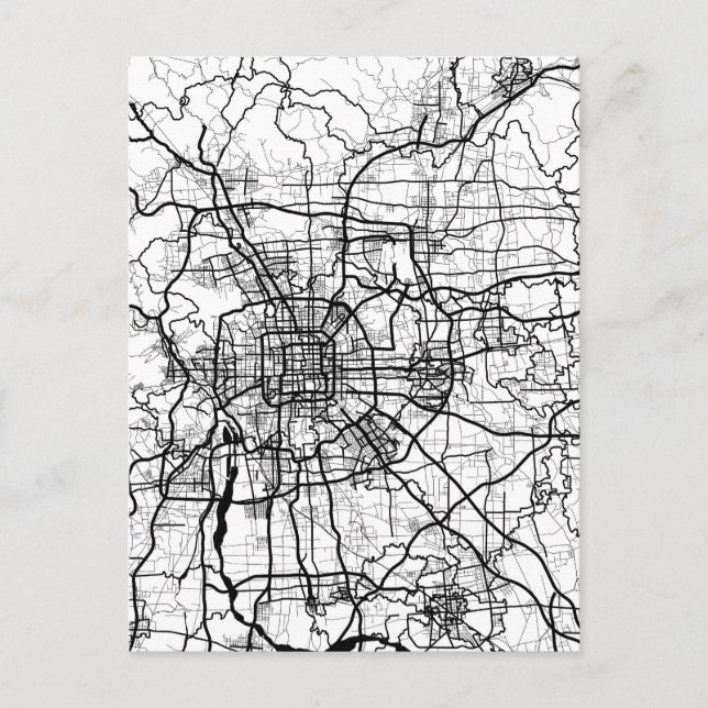 Cartão Postal Beijing China Map (Frente)