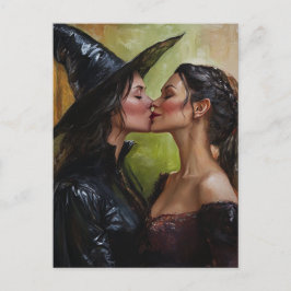 Cartão Postal Beijo de Bruxas Bonito