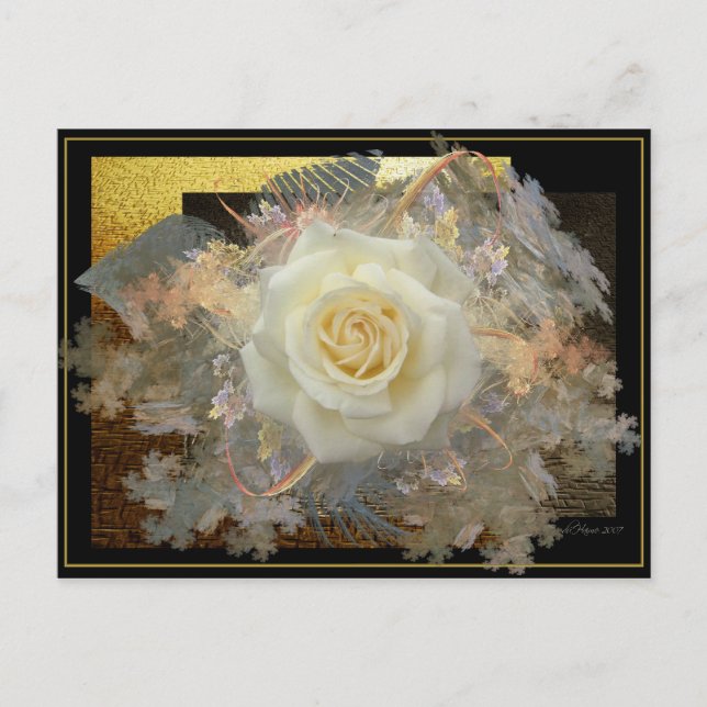 Cartão Postal Beijo De Um Rosa (Frente)