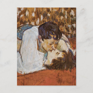 Cartão Postal Beijo - por Henri de Toulouse-Lautrec
