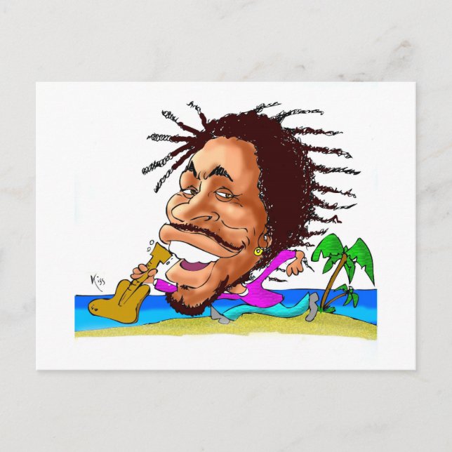 Cartão Postal Beijos do PRUMO de Jamaica (Frente)