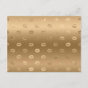 Cartão Postal Beijos Femininos Glamurosos Lábios Sensuais