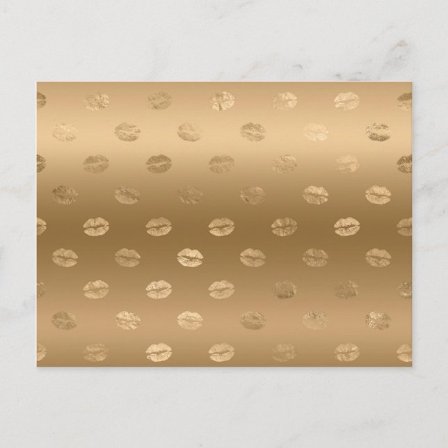 Cartão Postal Beijos Femininos Glamurosos Lábios Sensuais (Frente)