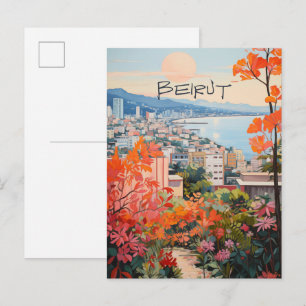 Cartão Postal Beirut Líbano Viagem Cidade Estética