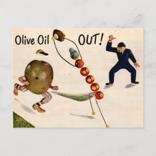 Cartão Postal Beisebol de Olive Out