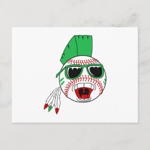 Cartão Postal Beisebol do Mohawk verde