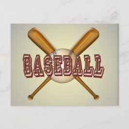 Cartão Postal Beisebol e Beisebol Cruzado