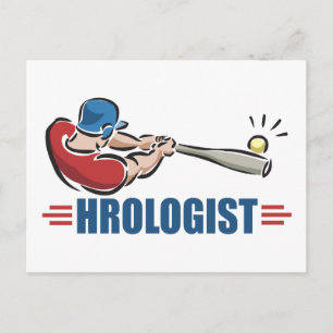 Cartão Postal Beisebol Engraçado
