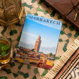 Cartão Postal Bela Arquitetura da Medina de Marrakesh Koutoubia